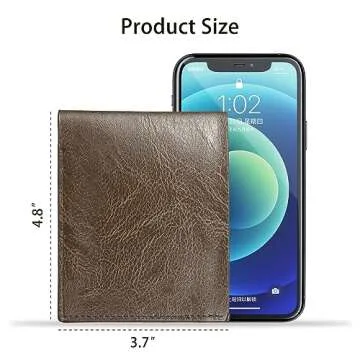 VZZNN 12 PCS Leather Bifold Wallets for Men,Men’s Wallet Bulk for DIY Engraving,With money clip,card holder (Brown)