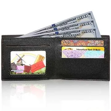 VZZNN 12 PCS Leather Bifold Wallets for Men,Men’s Wallet Bulk for DIY Engraving,With money clip,card holder (Brown)