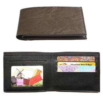 VZZNN 12 PCS Leather Bifold Wallets for Men,Men’s Wallet Bulk for DIY Engraving,With money clip,card holder (Brown)
