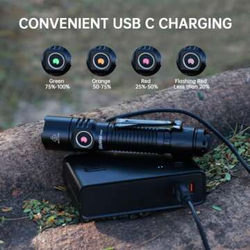 Wurkkos TD05 Tactical Flashlight 1800 Lumens Rechargeable