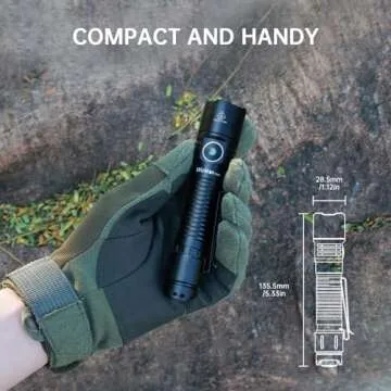 Wurkkos TD05 Tactical Flashlight 1800 Lumens Rechargeable