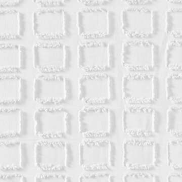 Madison Park Metro Bathroom Shower, Textured Woven Clipped Design Modern Mid-Century Privacy Bath Fabric Curtains, 72"x72", White (MP70-6707)