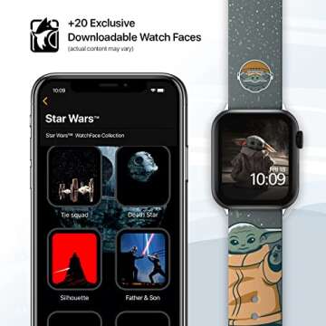 Star Wars: The Mandalorian - Grogu Smartwatch Band - Officially Licensed, Compatible with Every Size & Series of Apple Watch (watch not included)