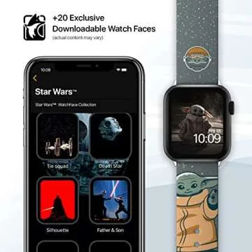 Star Wars: The Mandalorian - Grogu Smartwatch Band - Officially Licensed, Compatible with Every Size & Series of Apple Watch (watch not included)
