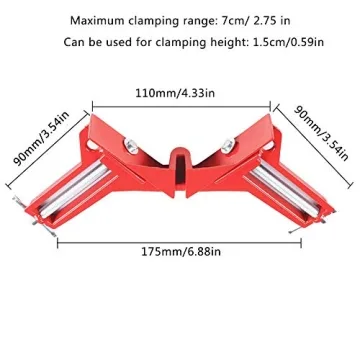 GoLucky7 Right Angle Clamps - Set of 4 for Perfect Projects