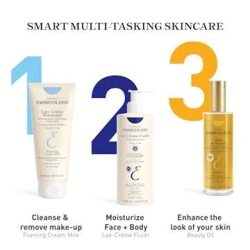 Embryolisse Lait Creme Fluid+ Face & Body Cream. Natural Lightweight Moisturizer for All Skin Types. Hydrating Lotion with Shea Butter & Aloe Vera, 2.54 Fl Oz