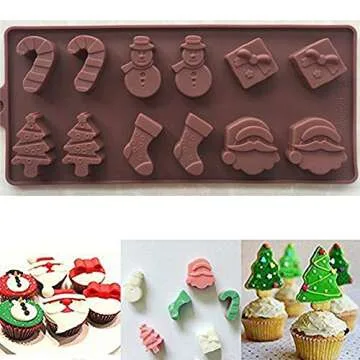 4 Pack Christmas Silicone Molds for Easy Holiday Treats