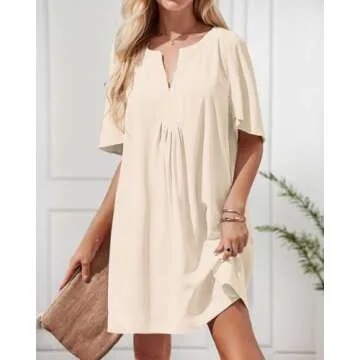 Kedera Flutter Sleeve Mini Dress for Women in Khaki