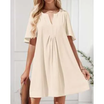 Kedera Flutter Sleeve Mini Dress for Women in Khaki