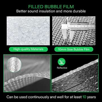 VIVOSUN Double Bubble Reflective Foil Insulation Wrap 25 Ft