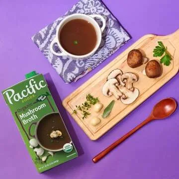 Pacific Foods Organic Mushroom Broth, 32 oz Carton (Case of 12)