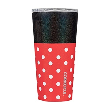 Corkcicle Disney Minnie Travel Tumbler, Insulated Water Bottle with Lid, Spill Proof for Wine, Coffe...