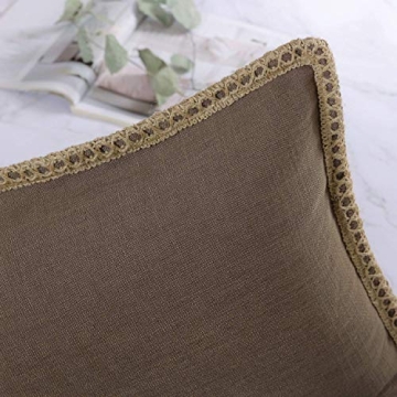 Phantoscope Decorative Pillow Covers 18x18 for Farmhouse Style