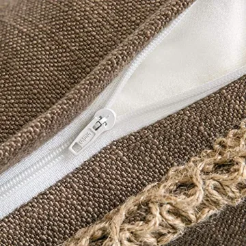 Phantoscope Decorative Pillow Covers 18x18 for Farmhouse Style