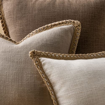 Phantoscope Decorative Pillow Covers 18x18 for Farmhouse Style