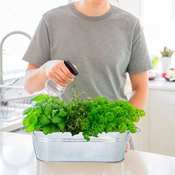 Gejoy 12 Pcs Small Galvanized Oval Planters Galvanized Buckets with Handles Rustic Galvanized Tub Flower Pot Silver Metal Tub for Outdoor Farmhouse Decorations 11.42 x 3.94 x 2.99 Inch