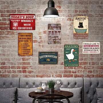 Generic Funny Vintage Tin Sign Red Cherry Fruit Metal Tin Sign Wall Art Home Decor Kitchen Poster Ca...