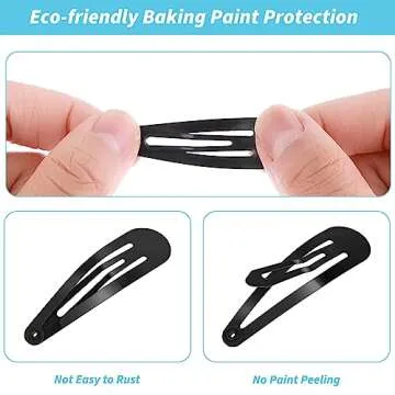 40 Piece Snap hair Clips for Woman, Large Metal Hair Barrettes with Storage Box, Nonslip Hair Pins Accessories for Women, Girls, Kids, Teens - 1.9", 2.3", 2.7", 3.1" Sizes(Black)