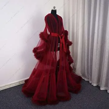 Old Hollywood Sexy Wedding Robe – Custom Made Comfort in Burgundy
