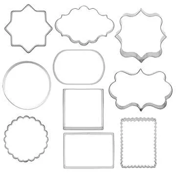 Fancy Plaque Cookie Cutters Set for Creative Baking