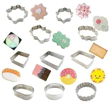 Fancy Plaque Cookie Cutters Set for Creative Baking