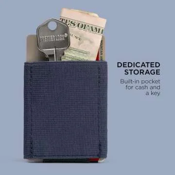 NOMATIC Minimalistic Wallet for Men and Women - Slim Wallet Fits In Front Pocket - Holds 4-15 Cards - Hidden Cash Holder and Key Holder Pocket (Black)