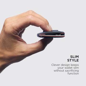 NOMATIC Minimalistic Wallet for Men and Women - Slim Wallet Fits In Front Pocket - Holds 4-15 Cards - Hidden Cash Holder and Key Holder Pocket (Black)