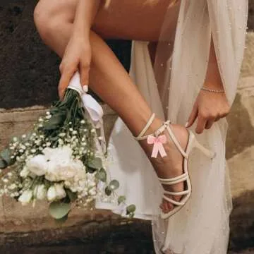 Mikovivi 2pcs Bow Shoe Charms, Pink Lace Bow Shoe Charm for Sneakers Shoelace Charms with Buckle Shoe Lace Decoration Chain DIY Shoes Decoration Accessories for Women