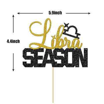 Maicaiffe Libra Season Cake Topper, Scorpio Birthday Party Decor - Zodiac Astrology Birthday Party C...