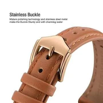 WFEAGL Compatible with Leather Apple Watch Band 41mm 40mm 38mm 42mm(series 10) Women, Top Grain Leather Strap Slim & Thin Replacement Wristband for iWatch Bands Ultra SE SE2 & Series 10 9 8 7 6 5 4 3 2 1