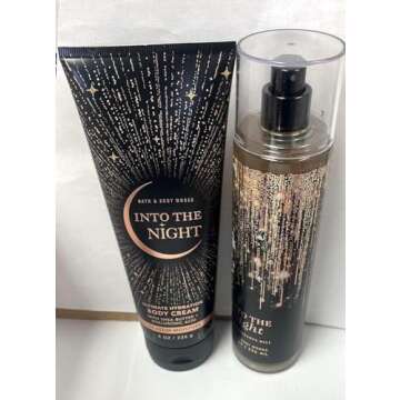 Bath & Body Works - Into the Night - Fine Fragrance Mist and Ultra Shea Body Cream - Full Size (Packaging Varies)