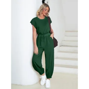 Glamaker Women's Sleeveless Casual Jumpsuit with Pockets