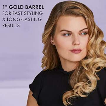 HOT TOOLS Pro Signature Flipperless Gold Curling Wand, 1 Inch