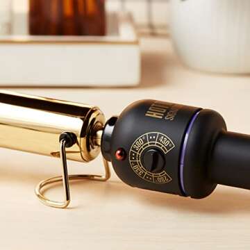 HOT TOOLS Pro Signature Flipperless Gold Curling Wand, 1 Inch