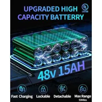 Ridstar Electric Motorcycle - 1000W Power & 30 MPH Speed