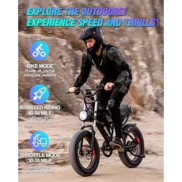 Ridstar Electric Motorcycle - 1000W Power & 30 MPH Speed