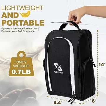 Golkcurx Golf Shoe Travel Carrier Bag with Pockets
