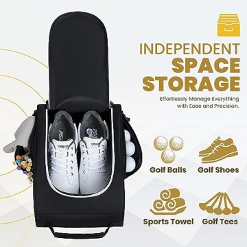 Golkcurx Golf Shoe Travel Carrier Bag with Pockets