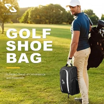 Golkcurx Golf Shoe Travel Carrier Bag with Pockets