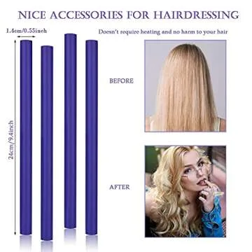 CEKEME 40 Pieces Flexible Curling Rods Foam Hair Rollers, No Heat Hair Curlers for Long Hair (9.45' ...