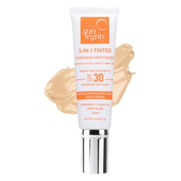 Suntegrity Tinted 5 in 1 Mineral Sunscreen (SPF 30-2 oz) - Light | BB Cream Moisturizer