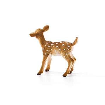 Schleich Realistic White-Tailed Fawn Figurine - Durable Toy