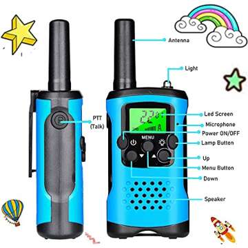 Walkie Talkies for Kids 3Pack, 22 Channels 2 Way Radio Toy 3 Miles Long Range Kids Talks Toy for 3-1...