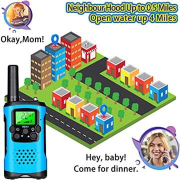 Walkie Talkies for Kids 3Pack, 22 Channels 2 Way Radio Toy 3 Miles Long Range Kids Talks Toy for 3-12 Year Old Boys Girls Gift with Backlit LCD Flashlight for Outdoor Adventure Game