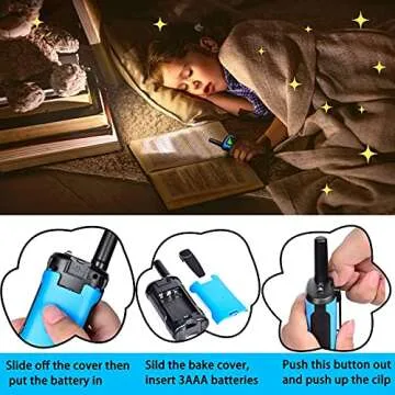 Walkie Talkies for Kids 3Pack, 22 Channels 2 Way Radio Toy 3 Miles Long Range Kids Talks Toy for 3-12 Year Old Boys Girls Gift with Backlit LCD Flashlight for Outdoor Adventure Game