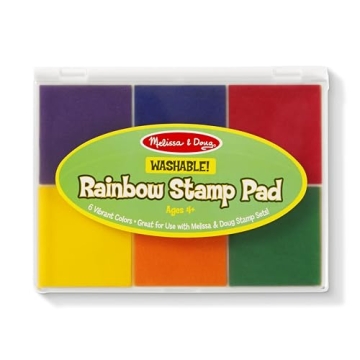 Melissa & Doug Rainbow Stamp Pad - Washable Inks for Kids