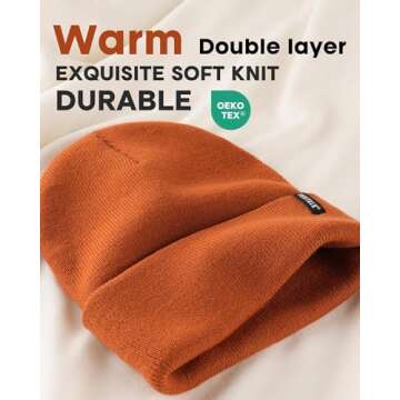 FURTALK Beanie Hat for Men Women Winter Hats for Women Men Soft Warm Unisex Cuffed Beanie Knitted Skull Cap