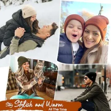 FURTALK Beanie Hat for Men Women Winter Hats for Women Men Soft Warm Unisex Cuffed Beanie Knitted Skull Cap