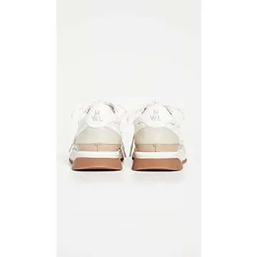 Madewell Women's Kickoff Trainer Sneakers in Neutral Colorblock Leather, Antique Cream Multi, 7.5 Medium US