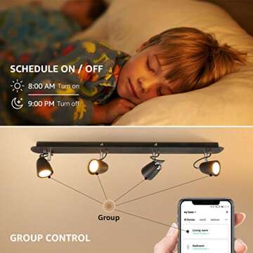 Lepro Alexa GU10 LED Light Bulbs - 50W Halogen Equivalent Smart GU10 Bulb Works with Alexa & Google ...